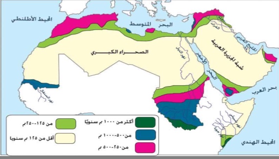 خريطة المياه الجوفية في الجزائر - الموارد المائيه بالدول العربيه 1318 1