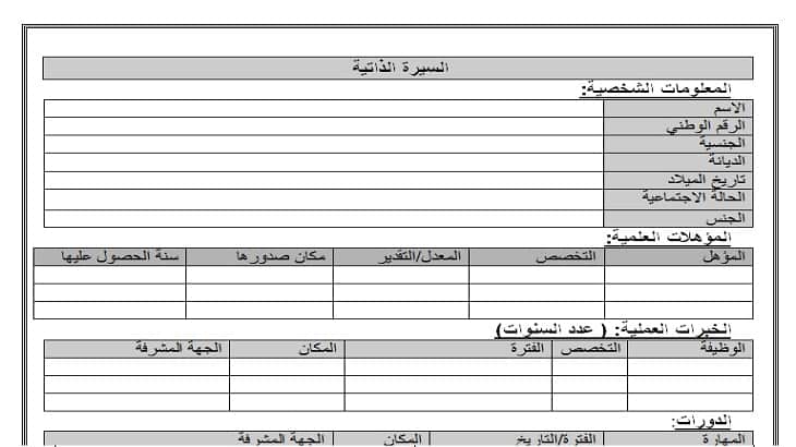 طريقة عمل سي في - نحتاجها كثيره للعمل 3050 3