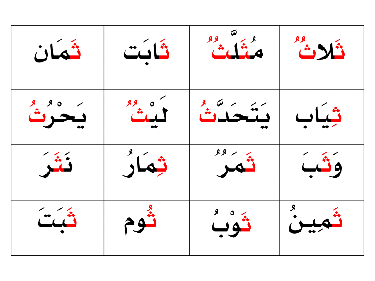 كلمات من ثلاث حروف بالحركات - هي اهم لغة 2547 1