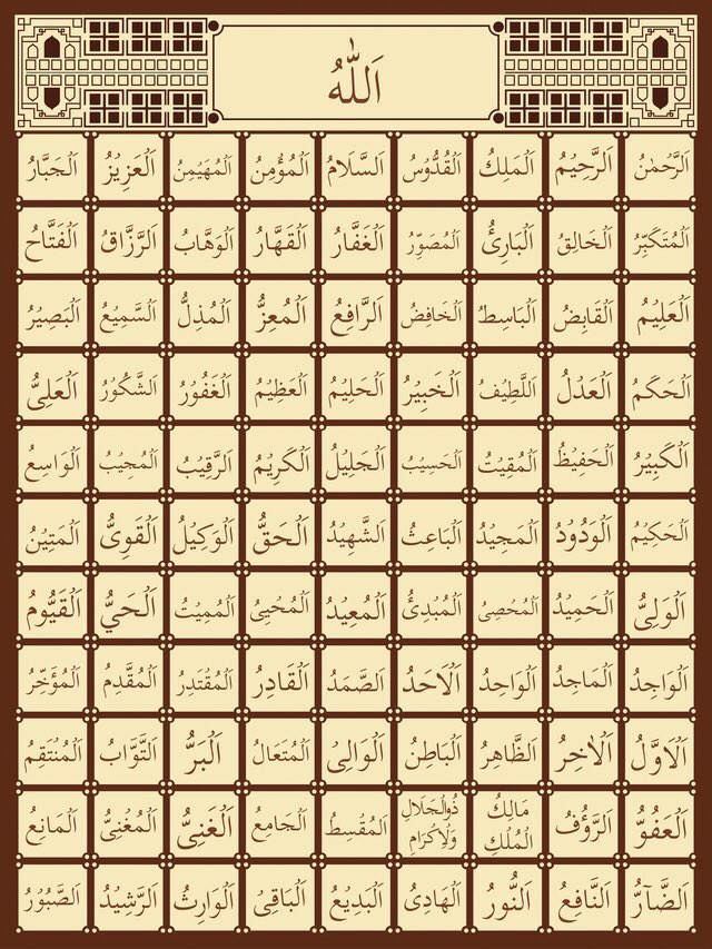 ترتيب اسماء الله الحسنى - افهم معانى اسماء الله الحسنى بالترتيب 2302 2